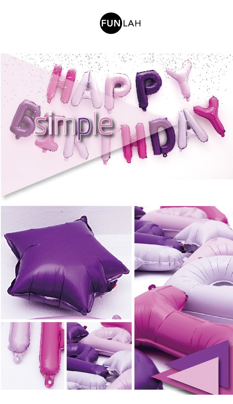 12 inch happy birthday violet foil balloon banner unicorn
