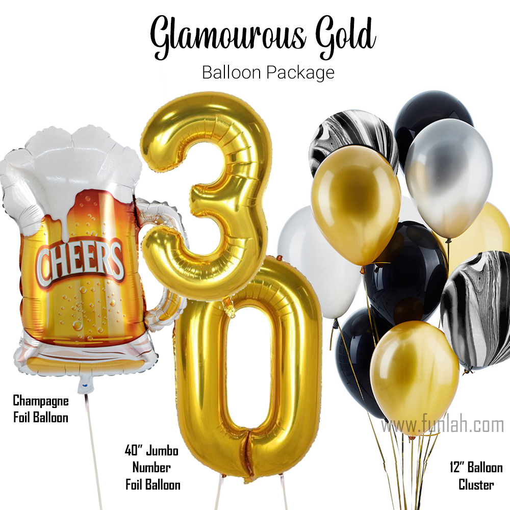 Balloon Package glamourous gold 2