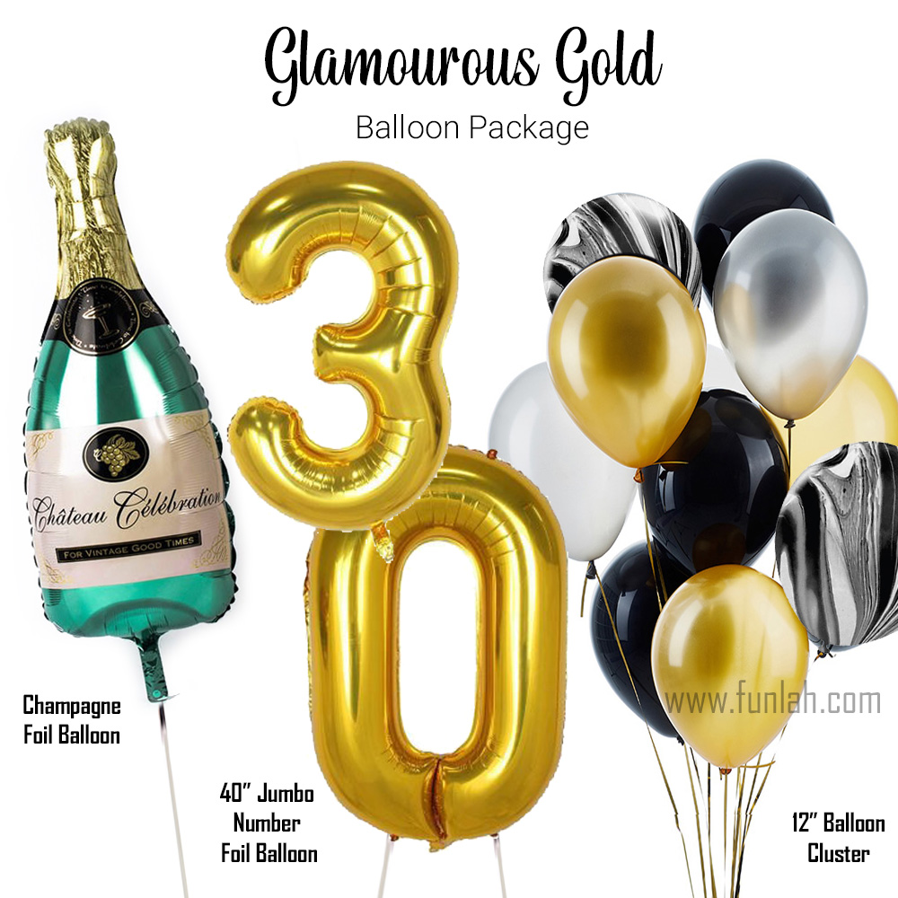 Balloon Package glamourous gold