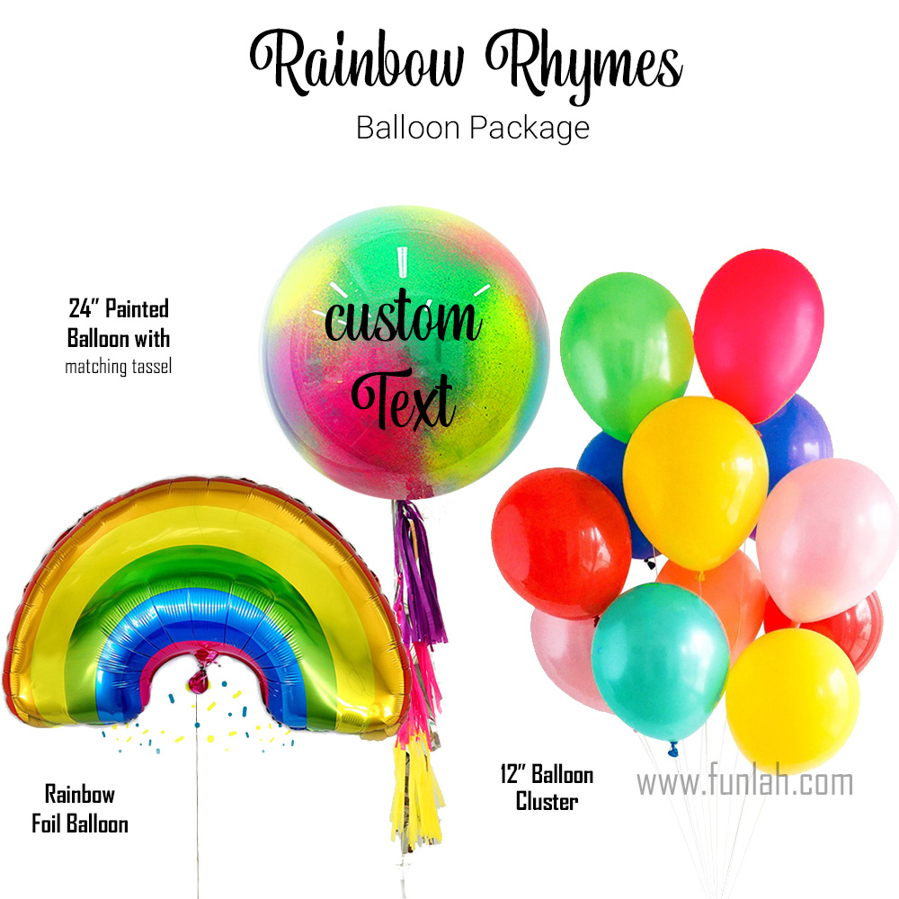 Funlah Balloon Package Rainbow Rhymes