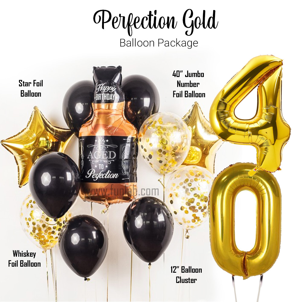 Funlah Balloon Package perfection gold