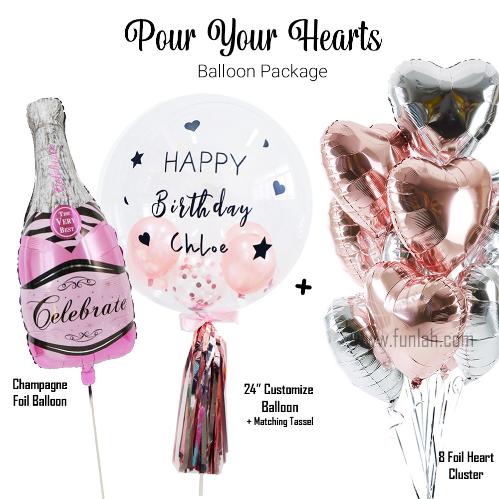 Funlah Balloon package Pour Your Hearts