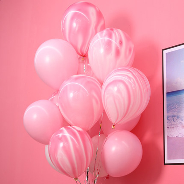 Funlah balloon cluster Pink marble