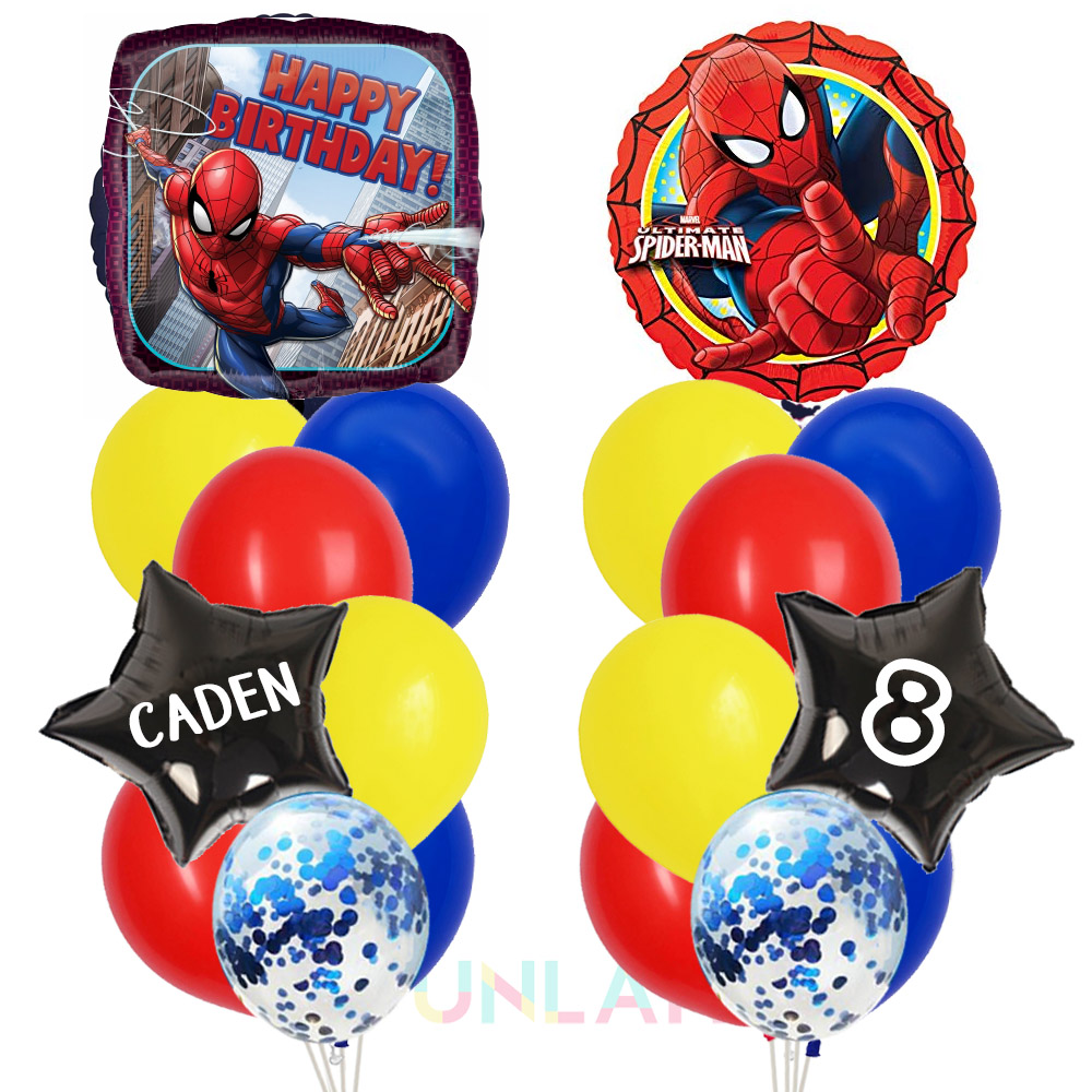 Balloon double cluster spiderman foil balloons