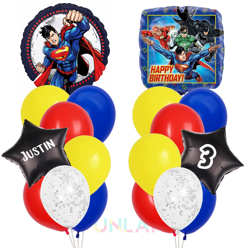Balloon double cluster superman foil balloons