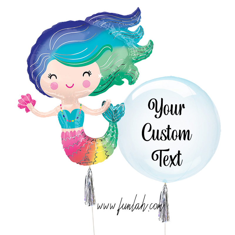 Crystal Clearz balloon bouquet Mermaid