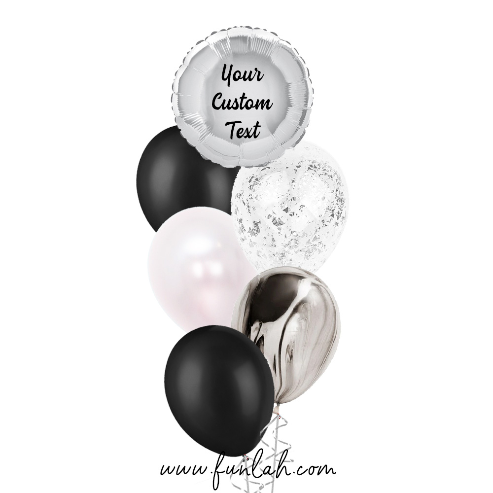 funlah.com-layer bouquet circle black silver