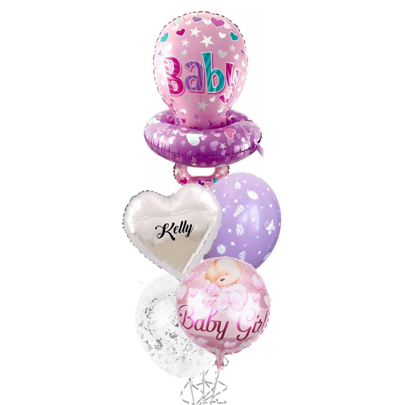 Pacifier Baby Girl balloon bouquet