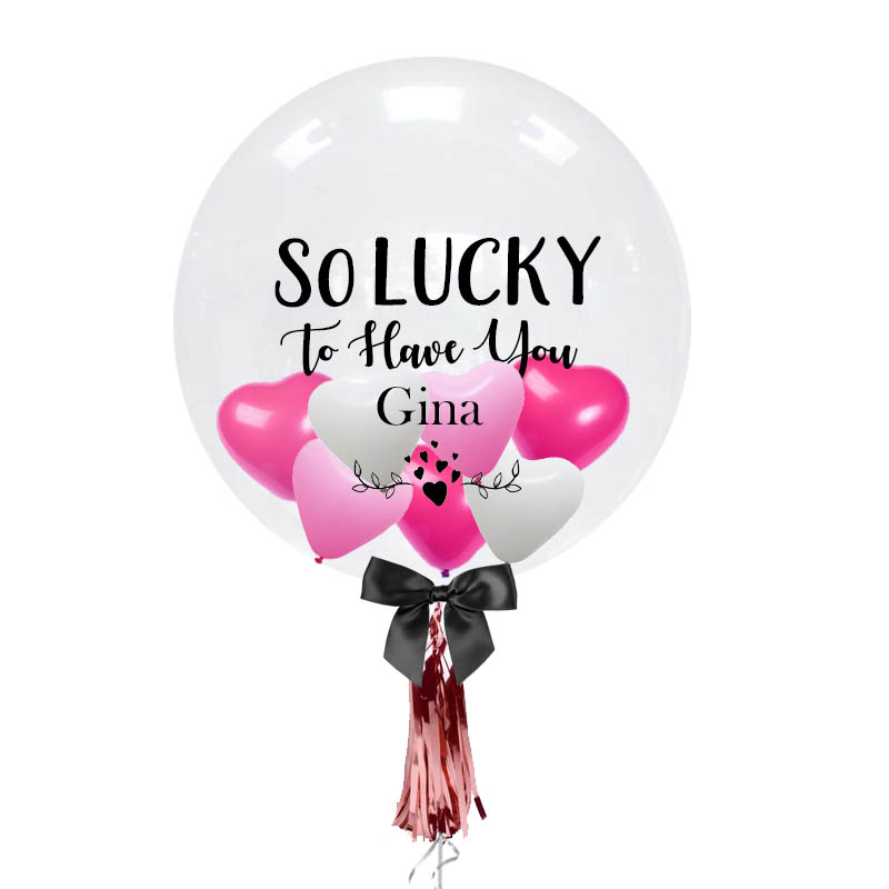 Valentines Customize Balloon Pink Hearts