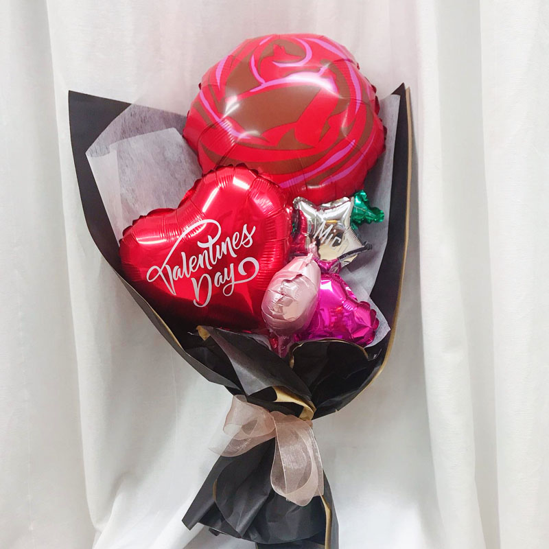 Red Rose Valentines Special Hand Balloon Bouquet