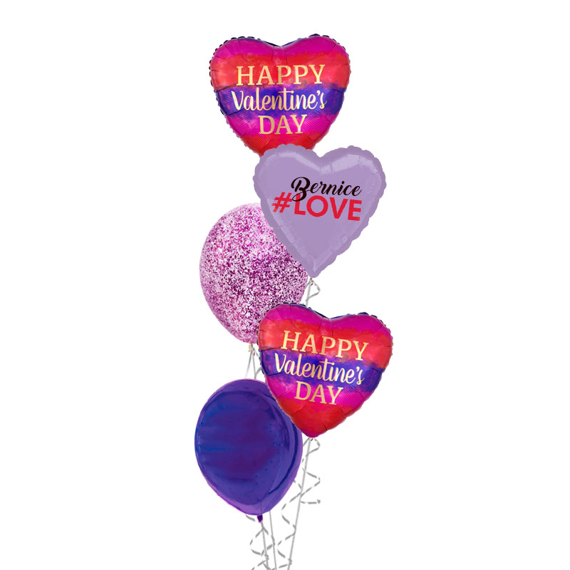 Valentines Watercolour Love balloon bouquet