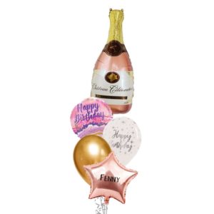 Celebrate Rose Champagne Balloon Bouquet