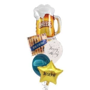 Cheers Beers Birthday Balloon Bouqet