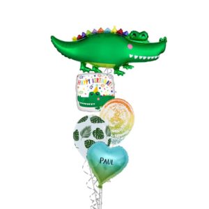 Gator crocodile Birthday Balloon Bouquet